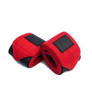 Muñequeras de levantamiento de pesas Soporte Fitness Entrenamiento Gimnasio Vendaje Correas ROJO Levantamiento de pesas Muñequeras resistentes - Product Image 6