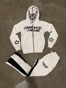 2025 Trending Custom Unisex Sweatsuit Hoodie y Jogger Set Oversized Sweat Pant Chándal Streetwear Baggy Chándales para hombres - Product Image 3