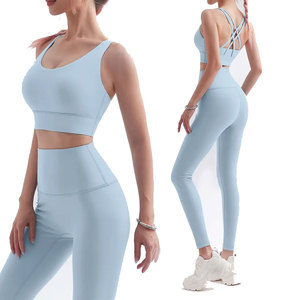2023 conjuntos de Fitness de gimnasio cómodos de talla grande para mujer, Sujetador deportivo transpirable sin costuras y ropa de Yoga para gimnasio, Fitness, Yoga - Product Image 1