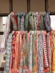 Pareo de Playa para Mujer 100% Algodón, Estampado a Mano, Pareo sin Mangas Cómodo para Chicas, Ligero - Product Image 5