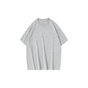 T-shirt de sport pour homme en coton 100% avec logo personnalisé, qualité supérieure, poids lourd, coupe ample, motif uni, tissu tricoté 220 grammes - Product Image 6