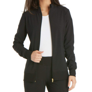 Chaqueta Médica Personalizada de Corte Ajustado, Elástica, de Spandex/Poliéster, Manga Larga, con Detección de Agujas, Uniforme de Hospital para Otoño - Product Image 3