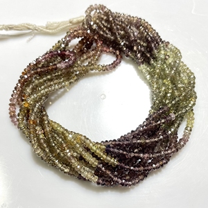 Perles en forme de rondelle à facettes en spinelle multicolore naturelle Perles de spinelle en gros pour bijoux - Product Image 5