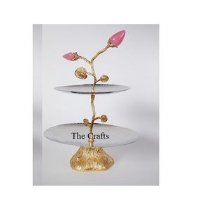 ขาตั้งเค้กหินอ่อนพร้อมขาตั้งเหล็กสีทองสำหรับใช้ในบ้านโรงแรมและร้านอาหารดีไซน์ที่ได้เปรียบ - Product Image 5