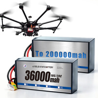 Batterie de drone à semi-état solide JJ 36000mAh 6S 12S 18S HV Lipo semi-solide avec BMS intégré pour drone agricole, de transport et de surveillance