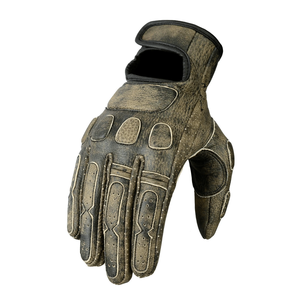 Men's Motorbike Vintage Cruiser Riding Roadster Brown Leather Gloves Motorcycle Auto Racing Wear Leather Gloves For Men - Product Image 3