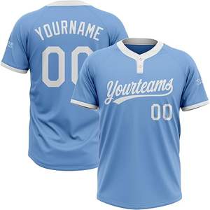 Ensemble d'uniformes de baseball à broderie personnalisée Maillot de softball rose respirant avec logo imprimé par sublimation Maillot de baseball - Product Image 1