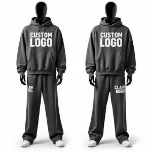 Streetwear pour hommes survêtement survêtement survêtement à fermeture éclair pour hommes deux pièces Jogger Flare ensembles de pantalons baggy ensemble de survêtement - Product Image 2