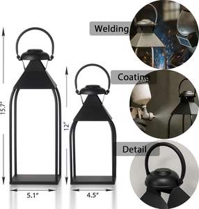 Lanterne de balcon, porte-bougie, lanterne résistante aux intempéries, lanterne décorative pour porche, lanterne pour bougie intérieure et extérieure - Product Image 6