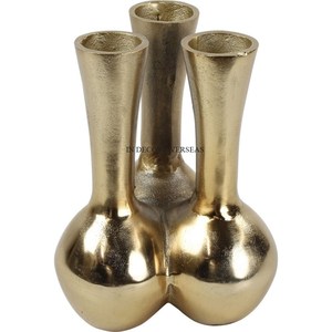 Wholesale Bulk Selling High Grade Gold Plated Unique Fancy Designer Aluminum Casted Flower Vase <b>Supplies</b> From Indian Supplier - Product Image 2