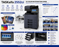 Fotocopiadora a Color TASKalfa 2552ci A3, 25PPM, Impresora Multifunción, Escáner, Dúplex, Red, Reacondicionada, MFP de Oficina