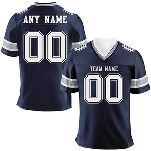 ชุดยูนิฟอร์มอเมริกันฟุตบอลคุณภาพสูง ผ้าตาข่ายโพลีเอสเตอร์ 180GSM พิมพ์ลายด้วยความร้อน สำหรับผู้ชายและเยาวชน ขายส่ง - Product Image 3