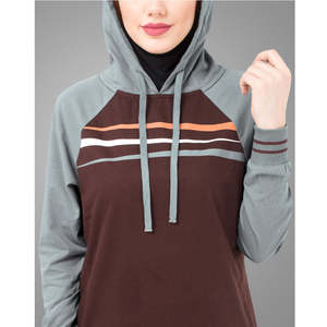 Muslim Women's Plus Size Casual Sports Tracksuit with Hoodies Two-Piece <b>Islamic</b> <b>Clothing</b> Latest Fashion Customizable Cotton - Product Image 3