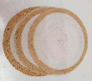 Mantel Individual de mimbre tejido con flores redondas para mesa para bodas y banquetes de alta demanda - Product Image 4