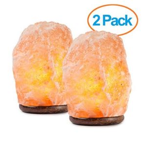 โคมไฟเกลือหิมาลัยธรรมชาติพร้อมสายหรี่ปรับได้และฐานไม้ขัดเงาของตกแต่งชาสไตล์ความรัก - Product Image 3