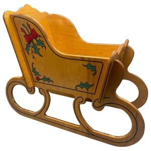 Vente en gros personnalisé haute qualité couleur rouge Noël Père Noël traîneau métal traîneau décoration intérieur ensemble de dessus de table - Product Image 5