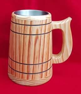 แก้วเบียร์ไม้18ออนซ์งานแฮนด์เมดแก้ววินเทจ18ออนซ์ถ้วยเหล็กกันรั่วของขวัญวันคริสต์มาสสำหรับผู้ชายที่ยั่งยืนและเป็นมิตรกับสิ่งแวดล้อม - Product Image 1