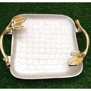 Deluxe Quality Round Shape Food <b>Mixing</b> <b>Bowl</b> with Designer Stand White Powder Coated <b>Metal</b> Soup <b>Bowl</b> for Wedding Events - Product Image 6