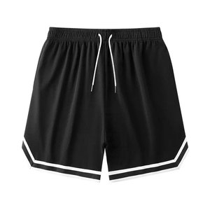 2024 hommes en gros séchage rapide basket-ball Shorts motif solide écologique uni teint décontracté maille sueur Shorts Anti-rides - Product Image 4