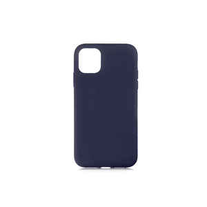Coque de protection arrière en silicone liquide premium Netzy Navy Blue SAFA LSR pour iPhone 11 7 Plus 14 Plus 13 Pro Max Promax Ins - Product Image 1