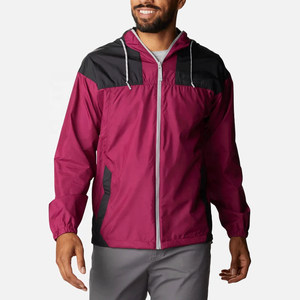 Chaqueta cortavientos de lona deportiva informal personalizada para hombre, equipo ligero con capucha para exteriores para invierno con logotipo frontal - Product Image 1