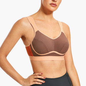 Soutien-gorge de sport de yoga de haute qualité, respirant, à séchage rapide, simple, à maintien élevé pour femmes, style en nylon et élasthanne rembourré torsadé à l'avant - Product Image 3