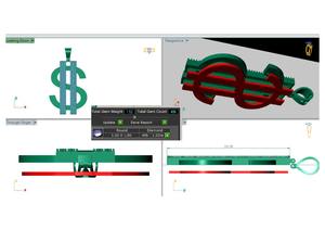 จี้ทองเหลืองชุบทองดีไซน์เพชรละเอียดอ่อนและเงินดอลลาร์สำหรับผู้ชายผู้หญิงเด็ก-เครื่องประดับชั้นดี - Product Image 2