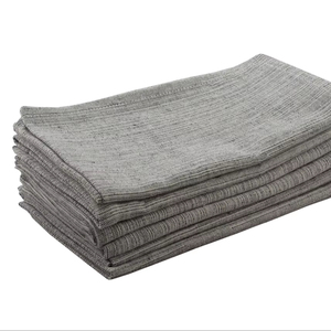 Ensemble de serviettes de cuisine tissées à séchage rapide 100% coton noir Chambrey carré de serviette pour la maison hôtels restaurants enfants-ensemble de 6 pièces - Product Image 1