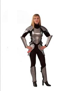 Caballero Medieval Lady Armor Cosplay Pecho Armadura Hombro/Brazo y Pierna Guards Lady Best Fantasy Mujer Armadura Traje de Acero - Product Image 1