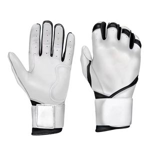 Adjustable Wrist <b>Strap</b> High Quality Professional Softball & Baseball Batting Gloves Comfortable Leather Made Baseball Gloves - Product Image 1
