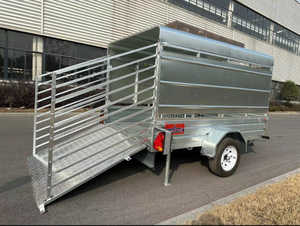 Remolque para Ganado Mini de Alta Calidad de 8 pies x 5 pies con Rampa de Carga Trasera con Rejas - Product Image 5