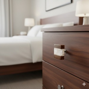 High Quality Durable Eco-Friendly <b>Pine</b> <b>Wood</b> Resin Knob Decorative <b>Cabinet</b> Drawer Handles Hand Wash Only Home Office Furniture - Product Image 3