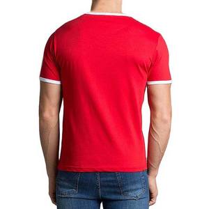 Camiseta Ringer de cuello redondo para hombre a precio de fábrica, ropa de hombre de talla grande, estilo callejero, manga corta - Product Image 3