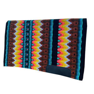 Tapis de selle de style anglais et occidental de haute qualité fourrure de laine multicolore et doublure en polycoton vente chaude avec prix de gros - Product Image 1