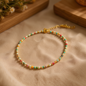 <b>Boho</b> Style Gold Plated <b>Necklace</b> with Colorful Beads for Fashion Resale - Product Image 3