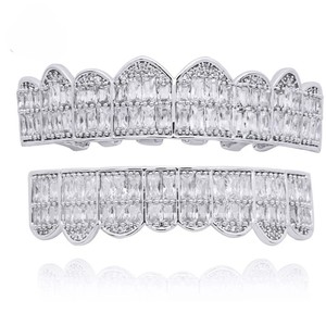 925 Sterling Silver Unisexe Fine Piercing Bijoux Personnalisable Hip Hop Dents Grillz Glacé VVS Clarté Lab Grown Diamant Or - Product Image 6