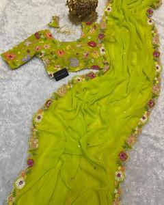 Sari de créateur indien le plus exporté Dernières exclusives Royal Saree Fancy Blouse Premium Quality Bridal Ethnic Party Wear Women - Product Image 5