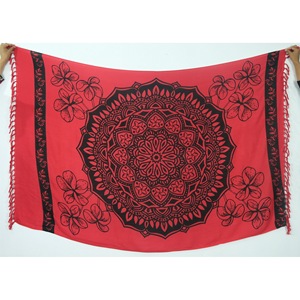 ผ้าโสร่งพิมพ์ลายแมนดาลาจากฮาวายผ้าเรยอน100% PR0189-02-180ออกแบบได้ตามต้องการ - Product Image 1