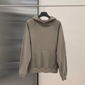 Sudaderas de gran tamaño de algodón 100% para hombre y mujer, sudaderas con capucha de Color sólido con estilo Hip Hop, estampado informal, ajuste de punto Suelto - Product Image 5