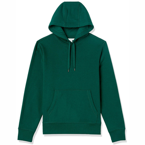 Gran oferta, Sudadera con capucha de gran tamaño de felpa francesa verde personalizada, forro polar grueso, hombro caído, 100% algodón, ropa deportiva lisa en blanco con cordón - Product Image 4