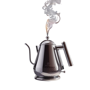 Théière en acier artisanale à finition antique avec un design en relief détaillé, théière décorative traditionnelle pour l'intérieur et les cadeaux - Product Image 1