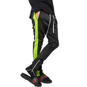 2023 venta al por mayor entrenamiento Fitness Jogger pantalones de chándal hombre Flare Track Pants Side Stripe Panel estilo Casual Spandex algodón gimnasio Joggers - Product Image 1
