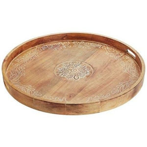 Plateau en bois brun de qualité supérieure collations alimentaires Dessert plateau de service pour organisateur de cuisine vaisselle classique plateau de service alimentaire - Product Image 6