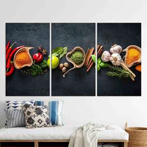 Impresión en lienzo Spice Art: elegante decoración de pared para cocina, juego de 3 lienzos - Product Image 1