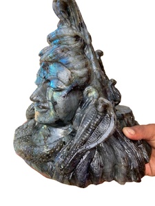 Hot Selling Beautiful Labradorite <b>Shiva</b> Carving Sculpture Hand Carved Statue Figurine Gemstone Religious Indian <b>Art</b> Collectible - Product Image 6