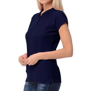 Diseño personalizado de tu propia marca Polo de algodón transpirable para deportes 92% poliéster 8% Spandex Polo camisas de golf para mujer - Product Image 2