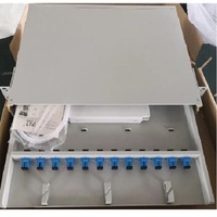 Panel Distribusi Optik Rak Mount Tipe Laci Tristar ODF 48 Port + Panel Patch Fiber Konektor SC Jaringan FTTH Dalam Ruangan