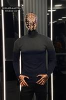 Suéter Casual de Invierno para Hombre, Cuello Redondo, Manga Larga, Cálido, 100% Algodón, Antiarrugas, Estampado Jacquard con Logotipo, Rayas y Letras