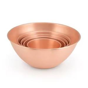 Bol de service en cuivre, écologique, compatible lave-vaisselle, design moderne, idéal pour les fêtes, pour les repas quotidiens, les collations et les boissons - Product Image 3