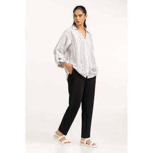 Camisas Casuales de Popelina para Mujer, Manga Larga, Botones, Estilo Vintage Simple, Talla XL, Primavera/Verano, Tejido de Punto, Diseño Liso - Product Image 6